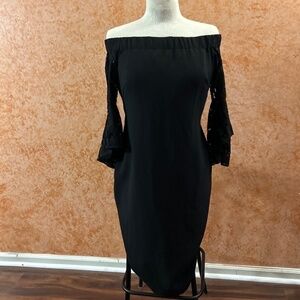 CHELSEA28 Black Off Shoulder Dress size 8